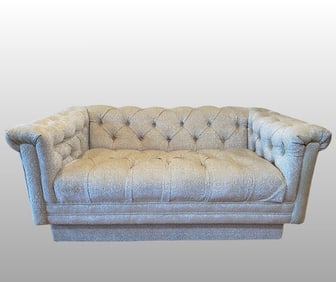 Harvey Probber Style Mid Century Tufted Chesterfield Sofa, Circa 1970
