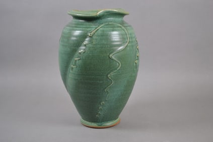 Sturbridge Pottery Tall Vase, 1980