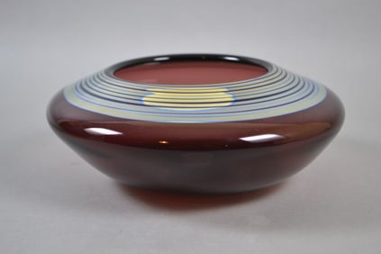 Peet Robison (American 1948-2012), Art Glass Bowl, 1984
