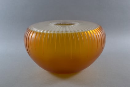 Giorgio Vigna For Venini Blown And Cut Glass Vase, 1998