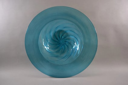 Venini Blue Art Glass Bowl, 2000