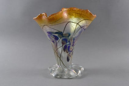 Nick Del Matto (American) Art Glass Vase, 1993