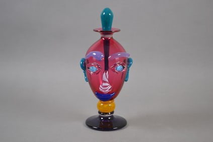 Chris Belleau, Sculptural Glass Face Perfume Bottle