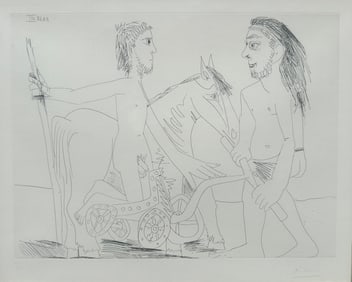 Pablo Picasso (Spanish, 1881-1973) Television: Combat De Chars A 'Lantique, 347 Series: No. 30, 1969