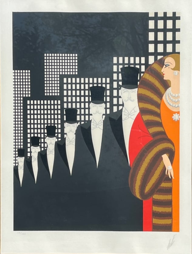 Erte (Russian American 1892-1990), Top Hat, C. 1975 (1 of 4)