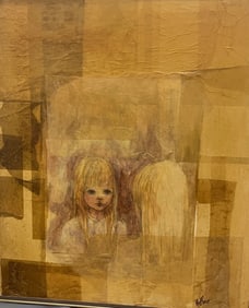Lynne Hefner (American, B. 1939 - ), Portrait Of A Young Girl, 20th Century