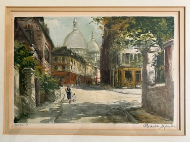 Charles Blonde (signed, Charles Blondin) (French, 1913-1991) Montmatre, 20th Century