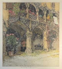 Luigi Kasimir ( Austro-Hungarian, 1881 - 1962), View Of Gothic Arches