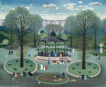 Michel Delacroix (French, B. 1933), Le Kiosque, 20th Century