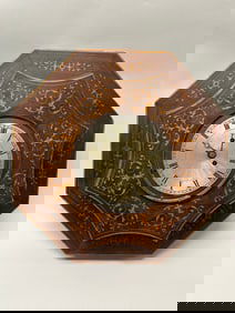 French, Octagonal Inlaid Wall Clock, Probably 19th Century