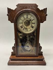 Waterbury Clock Company Eastlake Style Mantle Clock, American, Late 19th Century