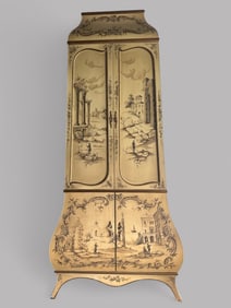 Grand Tour Style Boho Pintado Wardrobe Or Bar Cabinet