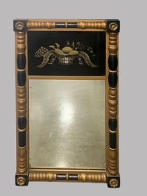 Late Empire Style Stenciled Eglomise Mirror