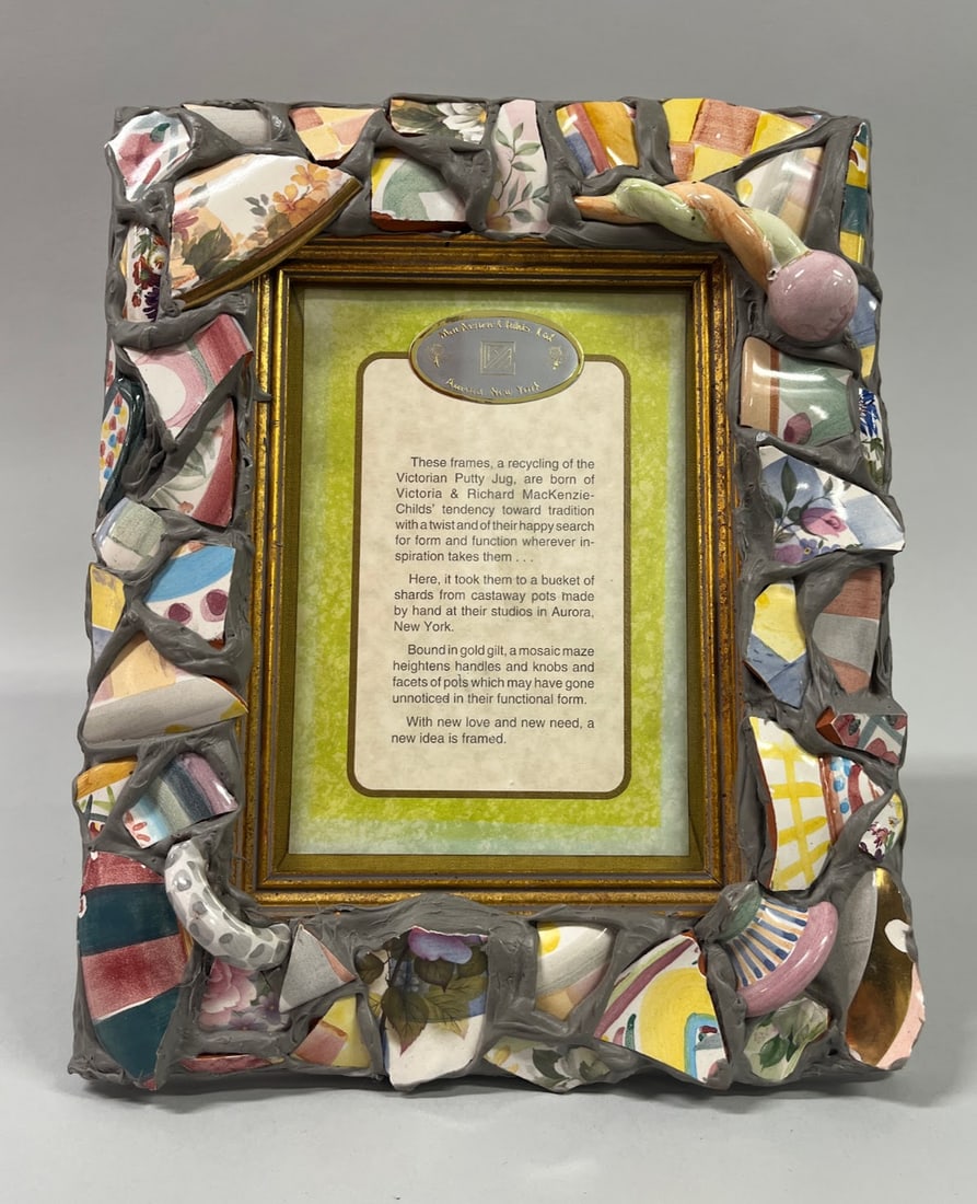 MacKenzie Childs Mosaic Victoria Putty Jug Recycled Picture Frame (1 of 7)