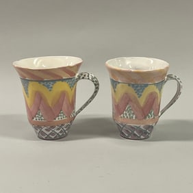 Two Mackenzie Childs Keukenhof Mugs
