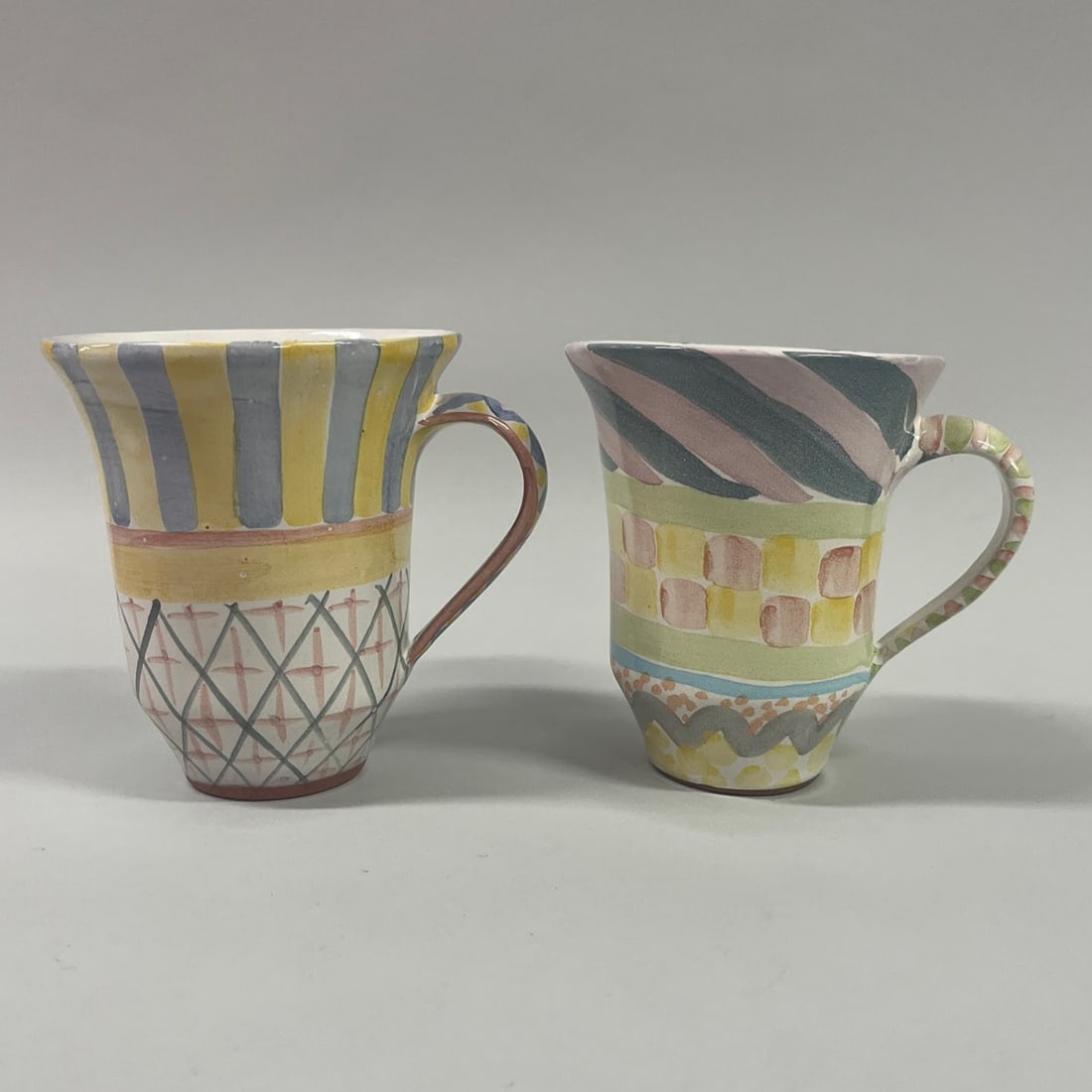 Two Mackenzie Childs Mugs, One Cayuga Pattern And One Monet Pattern (1 of 8)