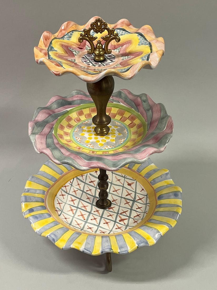 Mackenzie Childs Three-tier Serving Tray (1 of 10)