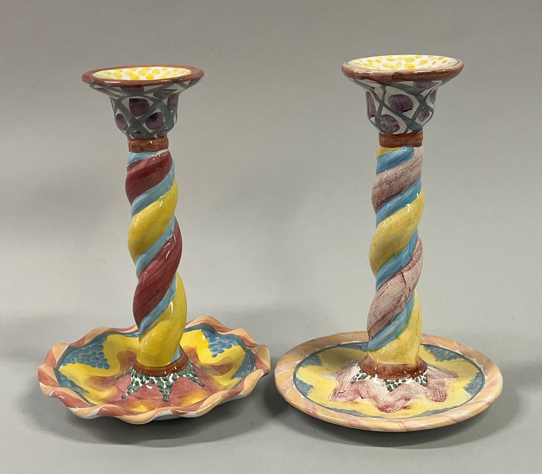Two Mackenzie Childs Keukenhof Candlesticks (1 of 8)
