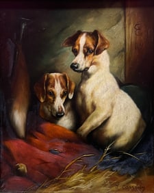L. Cassidy ( American, 20th Century), Jack Russell Terriers, 20th Century