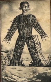 Aylett Sammes (English 1636?1679?) Published In Britannia Antiqua , The Wicker Man, 1676