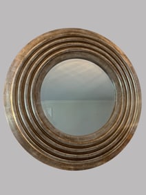 Nancy Courzine Silver Gilt Wood Bulls Eye Mirror