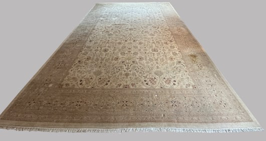 Tabriz Style Hand Knotted Wool Rug