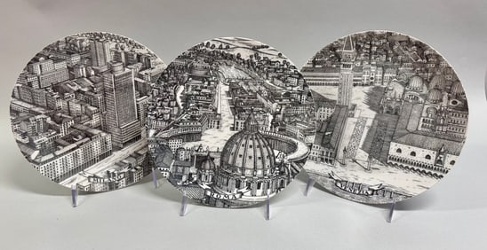 Fornasetti Milano Citta' D'Italia Plates (3)