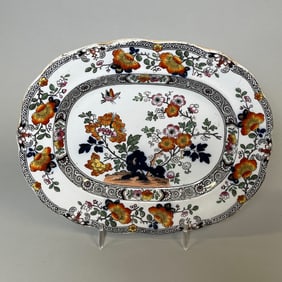 Ridgeway Real Stone China Ironstone Peruvian Small Platter, C. Mid-19th Century