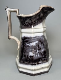 English Transfer Flow Ironstone Pitcher