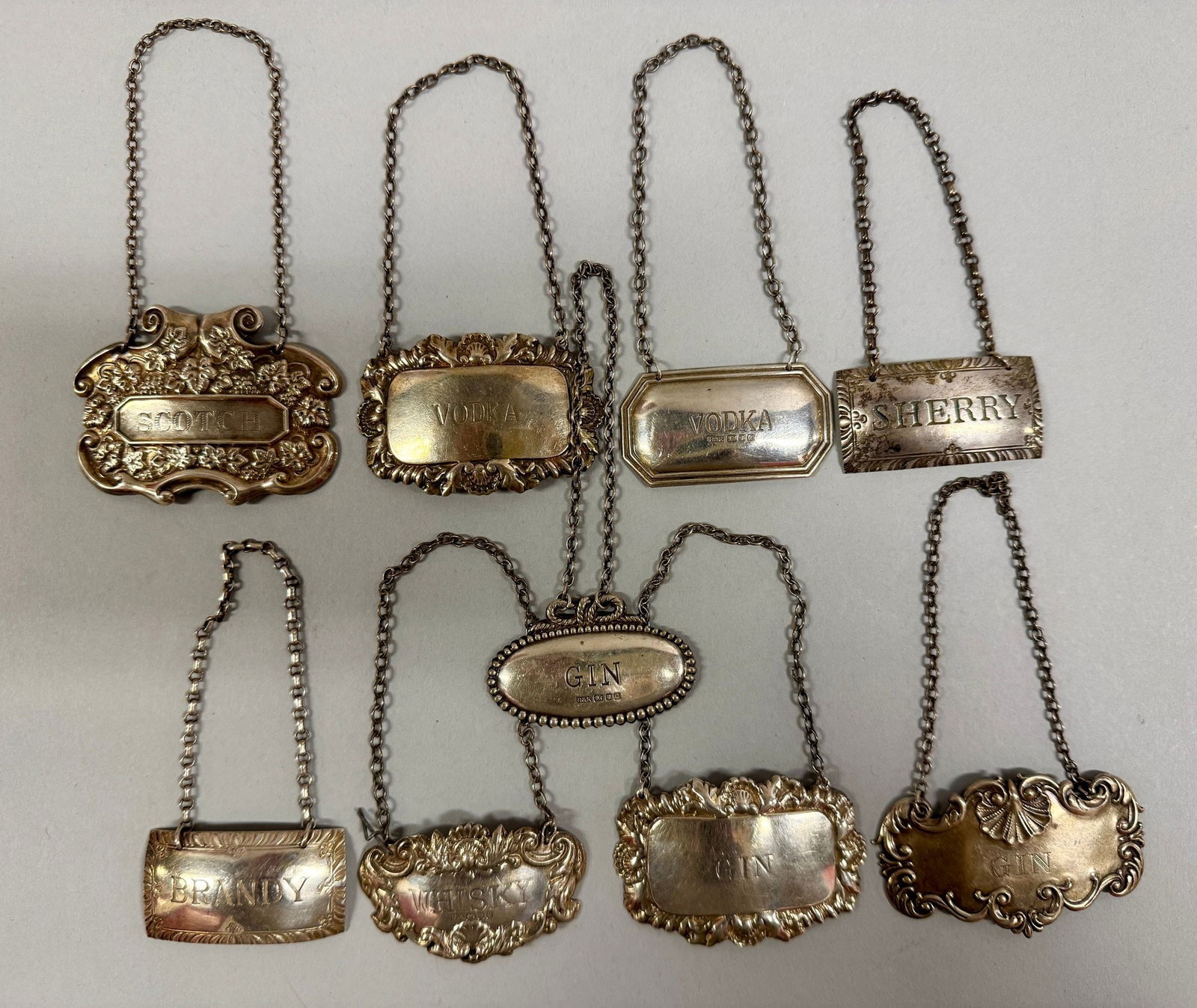 9 Sterling Silver Decanter Tags (1 of 5)