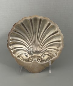 Sterling Silver Hollowware Scallop Shell Form Footed Dish