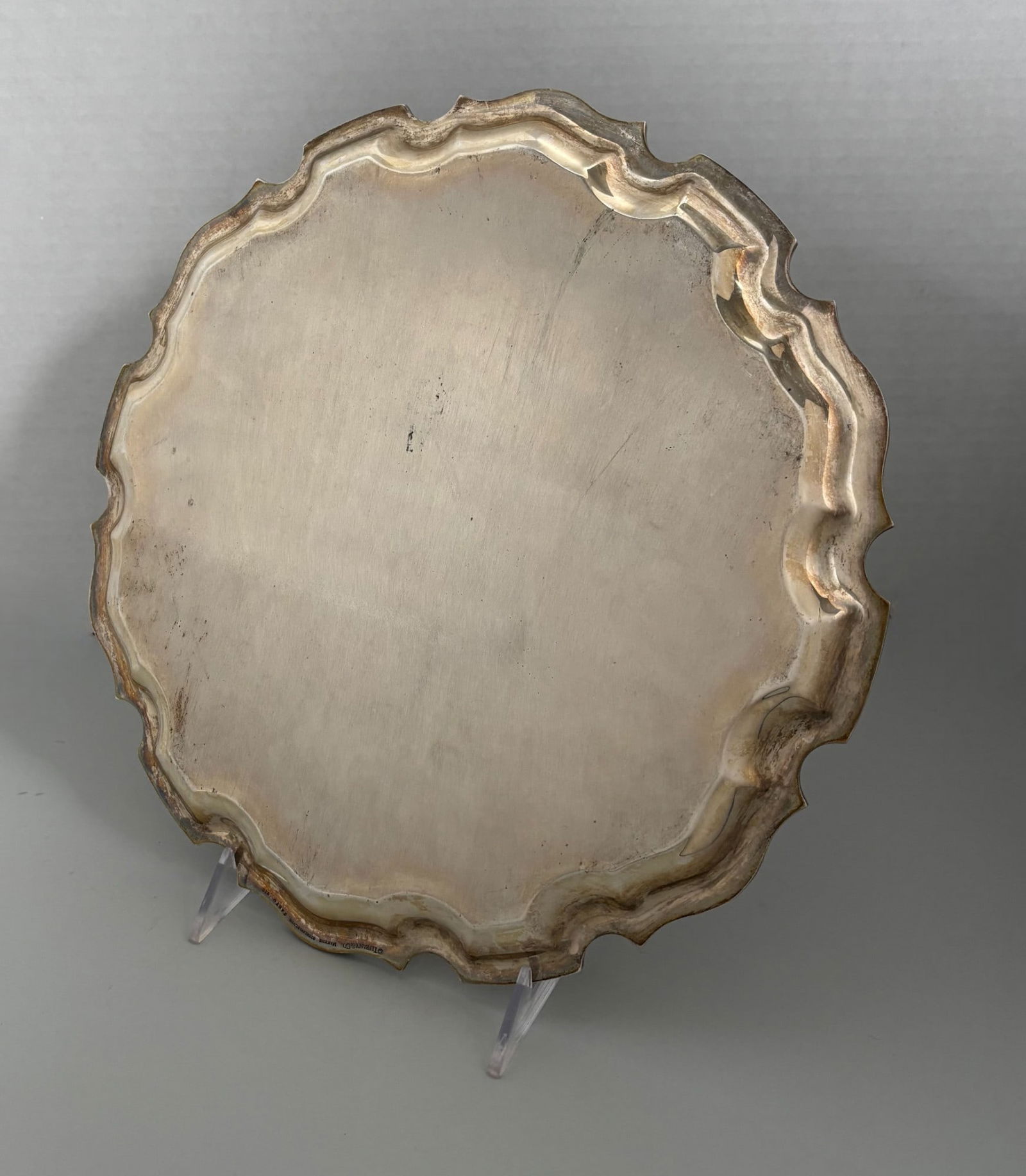 Tiffany & Company Chippendale Beveled Edge Sterling Silver Serving Platter, C 1950s (1 of 3)