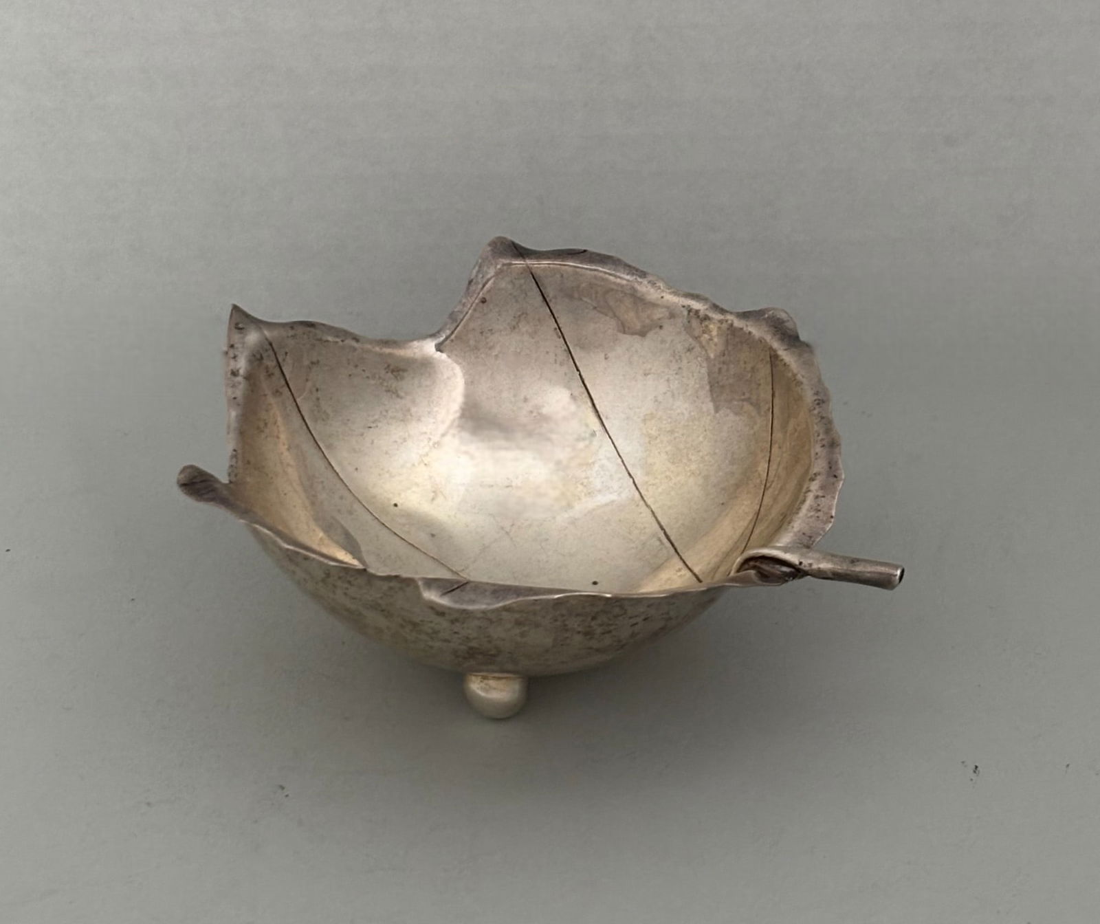 Alfredo Sciarrotta (1907-1988) For Bailey, Banks & Biddle Sterling Silver Leaf Form Footed Bowl, C. (1 of 4)