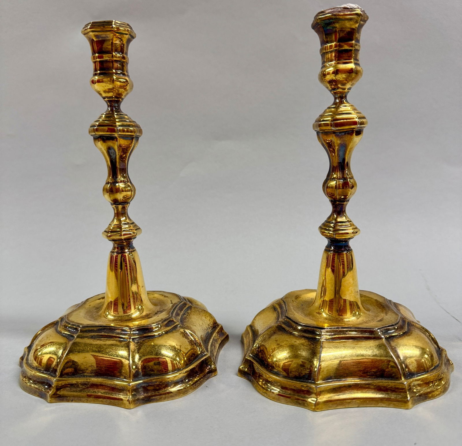 Pair Of Tiffany & Co. Danish Gilt Sterling Silver Candlesticks (1 of 9)