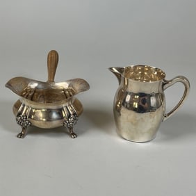 Poole Sterling Silver Revere Creamer And Pipkin Lancaster Rose