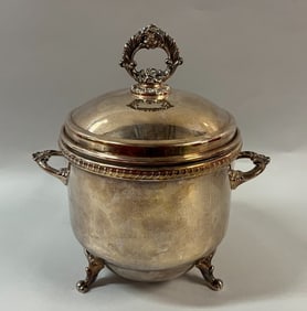 Neoclassical Style Silverplate Covered Ice Bucket