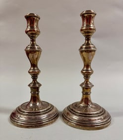 Pair Of Weighted Sterling Silver Candlesticks