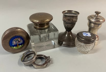 Various Sterling Silver Mounted Pieces (7)