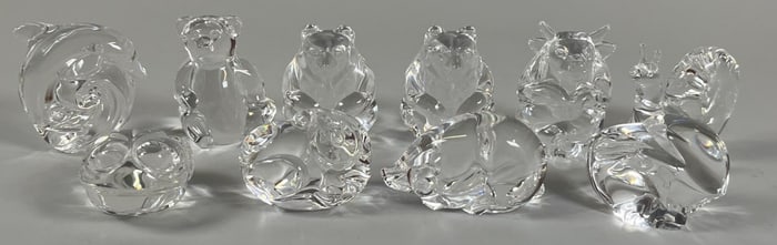 Collection Of 10 Steuben Hand-coolers