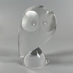 Steuben Glass Perched Owl Figurine