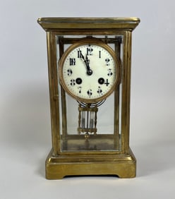 Brass Shelf/Mantel Clock, Made In France, Stamped Bailey Banks & Biddle, Philadelphia, Late
