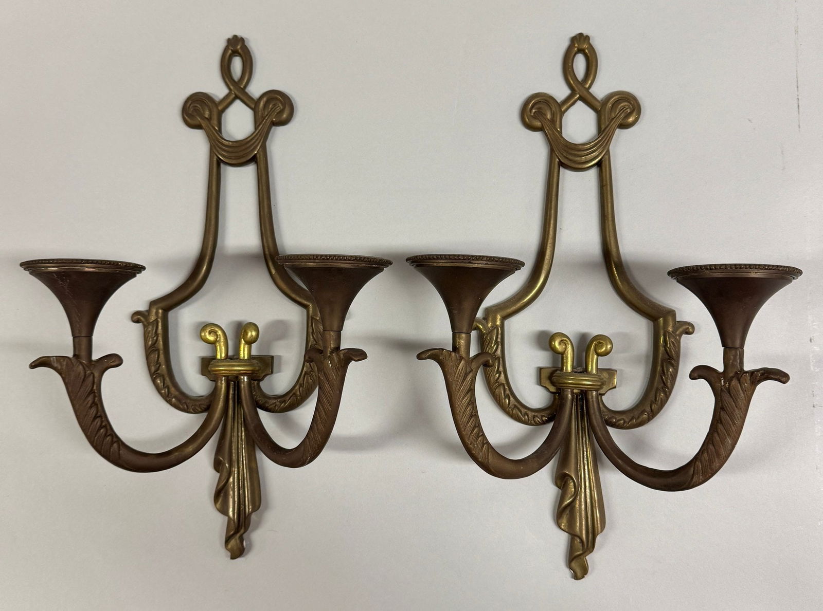Art Deco Style Brass Wall Sconces (1 of 5)
