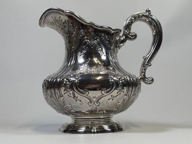 Grogan Company Large Sterling Silver Water Pitcher, C. 1900