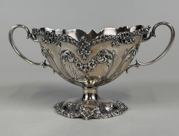 English Sterling Silver Two Handled Sugar Bowl