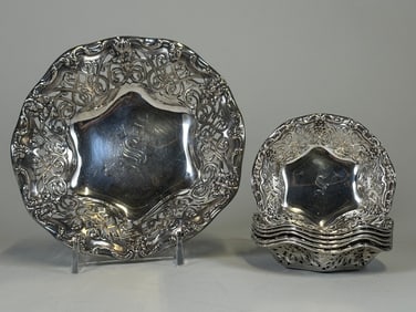 Sterling Silver Monogramed Nut Bowls (7)