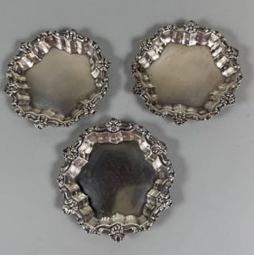 Frank M. Whiting & Company Sterling Silver Salt Butter Pats (3)
