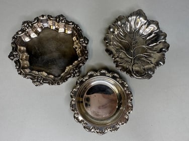 Collection Of Sterling Silver Butter Pats (3)