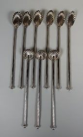American Sterling Silver Iced Tea Spoons (9)