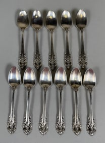 Wallace Grand Baroque Sterling Silver Demitasse Spoons (11)