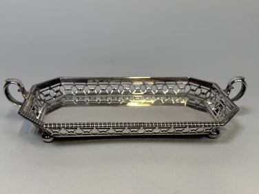 Tiffany & Co. Sterling Silver Two Handled Reticulated Tray